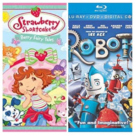 Robots DVD VS Strawberry Shortcake Berry Fairy Tales DVD July (2019 ...