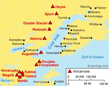 Redoubt Volcano Alaska Map Facts And Eruption Pictures