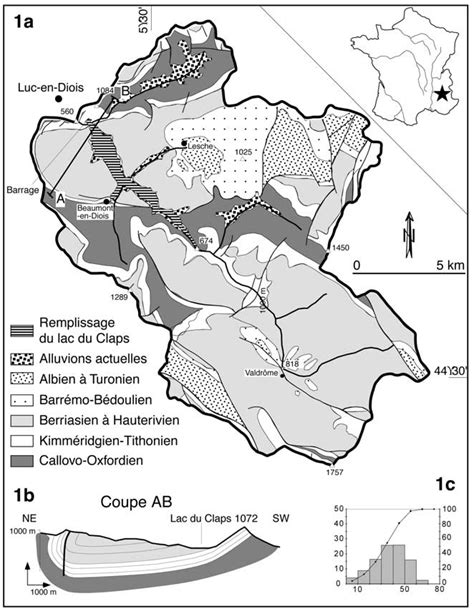 1a Situation de la zone d étude le lac du Claps de Luc en Diois