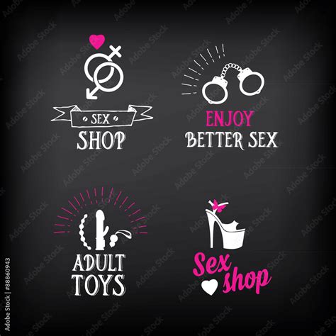 Sex Shop Logo And Badge Design Stock Vector Adobe Stock