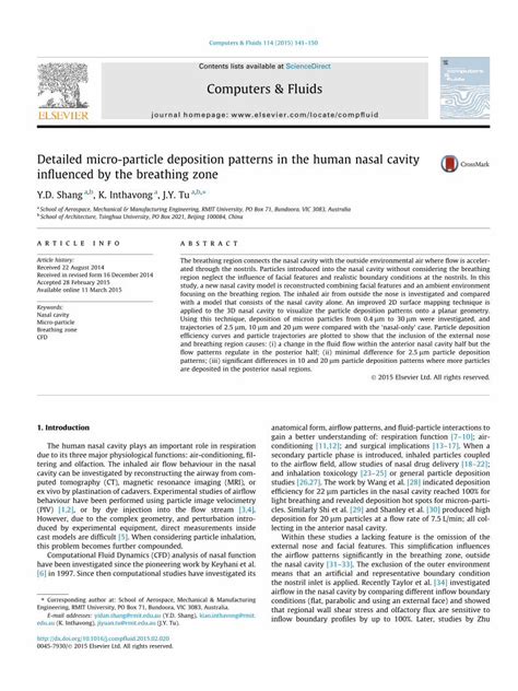 PDF Detailed Micro Particle Deposition Patterns In The Human