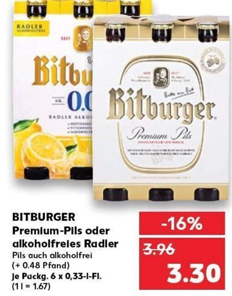 Bitburger Premium Pils Oder Alkoholfreies Radler Tilbud Hos Kaufland