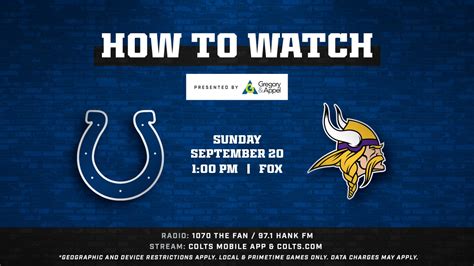 Indianapolis Colts vs Minnesota Vikings (Week 2) kicks off at 1 p.m. ET ...