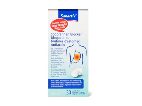 Kaufen Sanactiv Medical Tabletten Gegen Sodbrennen Mint Aroma