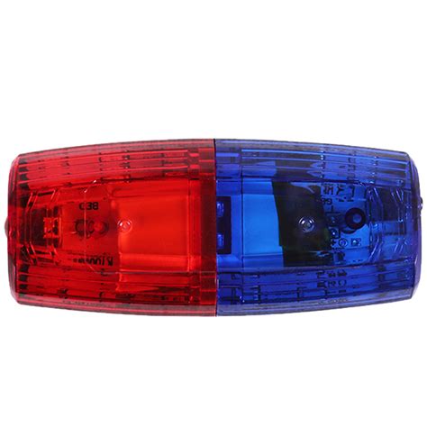 Mini Red Blue Strobe Warning Light With Flashlight Led Traffic Shoulder