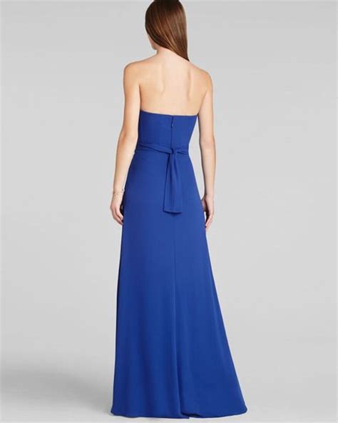 Bcbgmaxazria Bcbg Max Azria Gown Whitley Strapless In Blue Royal Blue