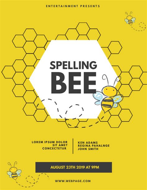 Spelling Bee School Poster Template Postermywall