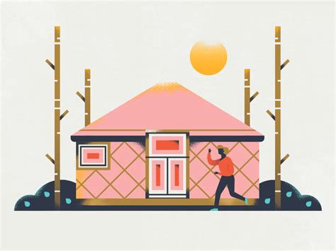 Airbnb 2018 Travel Trends - Yurt by Elen Winata on Dribbble