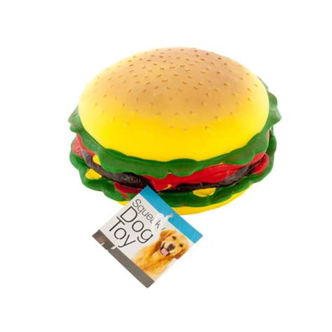 Bulk Buys Od367 8 Giant Burger Squeaky Dog Toy