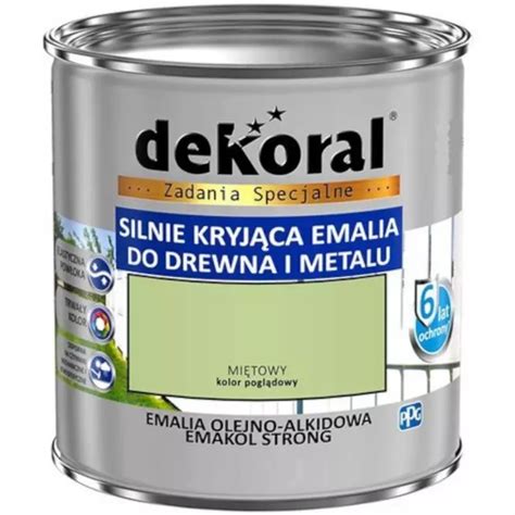 Dekoral Emakol Strong Silnie Kryjąca Emalia Do Drewna I Metalu Miętowa