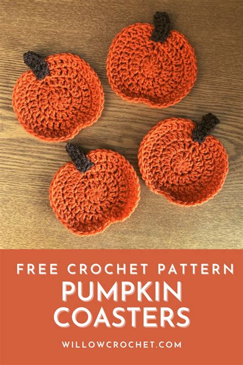 Crochet A Festive Pumpkin Coaster With This FREE Pattern