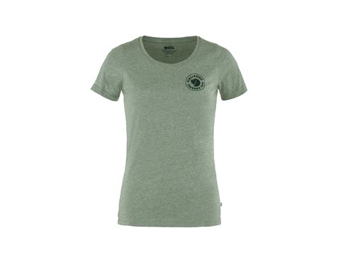 Fjällräven 1960 Logo Damen T Shirt Patina Green Melange Hundeshop de