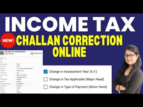 Income Tax Challan Correction How To Correct Income Tax Challan