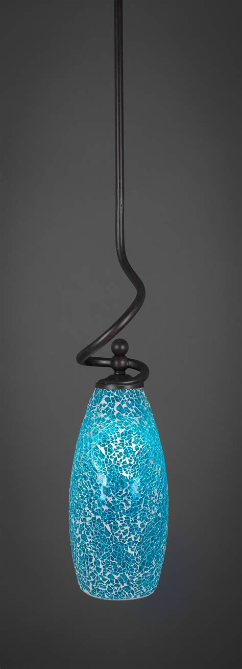 Capri Stem Mini Pendant With Hang Straight Swivel Shown In Dark Granite Finish With 55