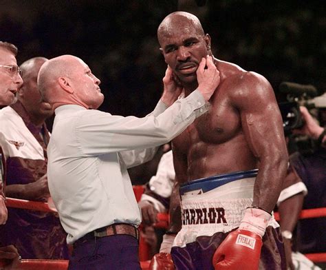 Today In Sports History Evander Holyfield Wins After Bitten On Ear By