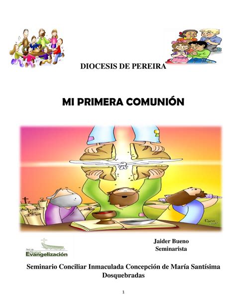 Catequesis De Primera Comunión Diocesis De Pereira Mi Primera ComuniÓn Jaider Bueno