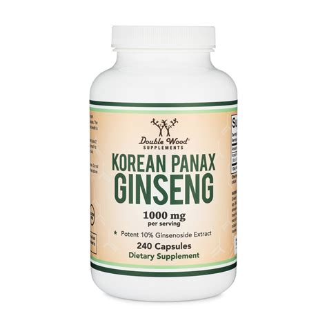 Double Wood Supplements Korean Panax Ginseng 1000 Mg 240 Capsules Vitacost