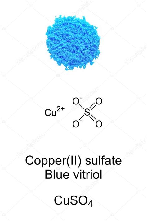 Vitriolo azul sulfato de cobre II o sulfato cúprico Compuesto