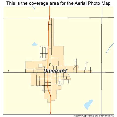 Aerial Photography Map Of Diamond Mo Missouri