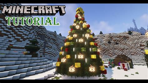 EPIC Minecraft LARGE Christmas Tree Tutorial | Step by Step - YouTube