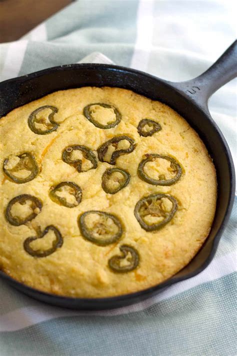 Jiffy Jalapeno Cornbread Mexican Style In Cast Iron Skillet