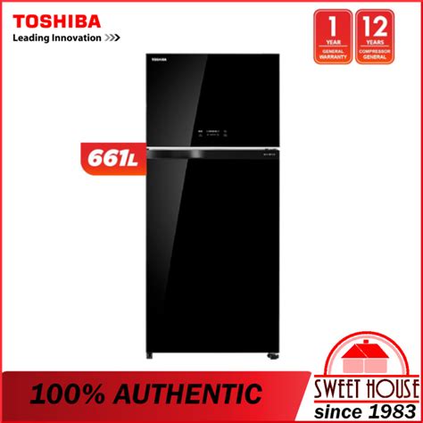 TOSHIBA 661L 2 DOORS DUO HYBRID INVERTER REFRIGERATOR GR AG66MA GG