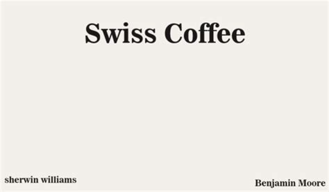 Enchanting Swiss Coffee Paint Color Sherwin Williams