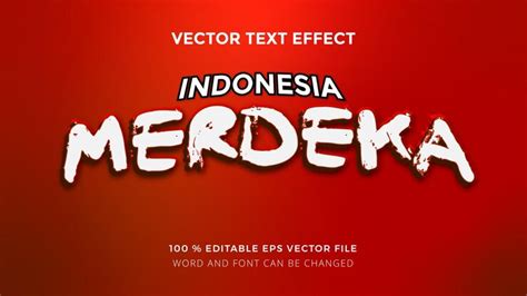 Premium Vector | Merdeka text effect