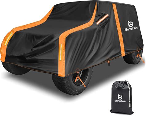 Sunwhale Car Cover For Jeep Wrangler 4 Door Waterproof Car Cover With Driver Door