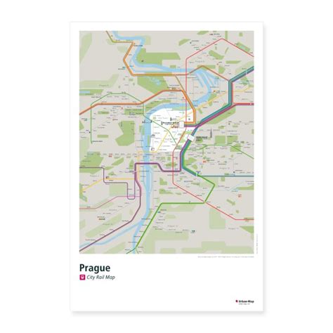 Prague Rail Map - City train route map, your offline travel guide