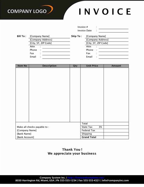 Simple Sales Invoice Template | Invoice Template Ideas