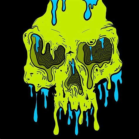 Dripping Skull Drawing Created In Procreate Skull Drawing Graffiti