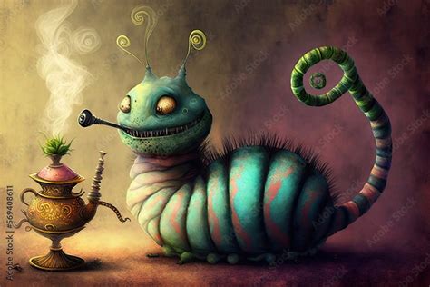 The Caterpillar Smoking A Hookah Offering Sage Advice To Alice