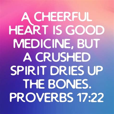 A Colorful Background With The Words A Cheerful Heart Is Good Medicine