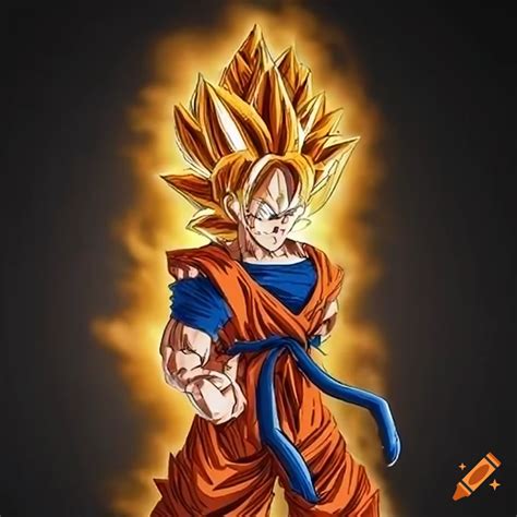 Super Saiyan Goku Anime Character On Craiyon