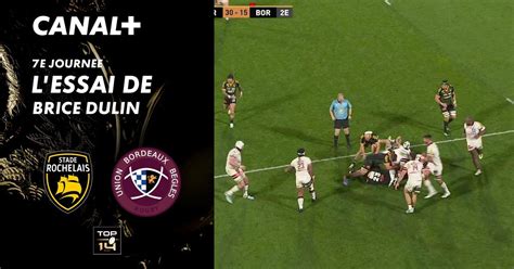 L essai de Brice Dulin contre Bordeaux Bègles en streaming direct et