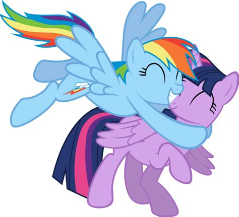 Rainbow Dash Hugging Twilight By Fureox On Deviantart Rainbow Dash