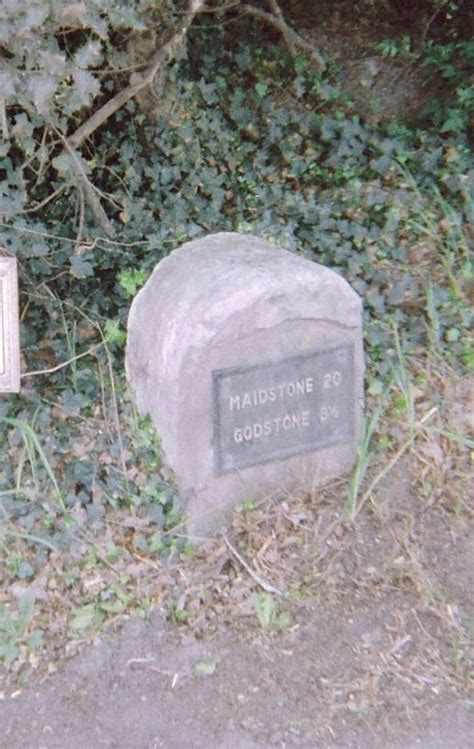 Old Milestone By The A25 Westerham C Woodward JR Dowding