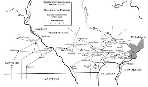 Underground Railroad Map Black And White