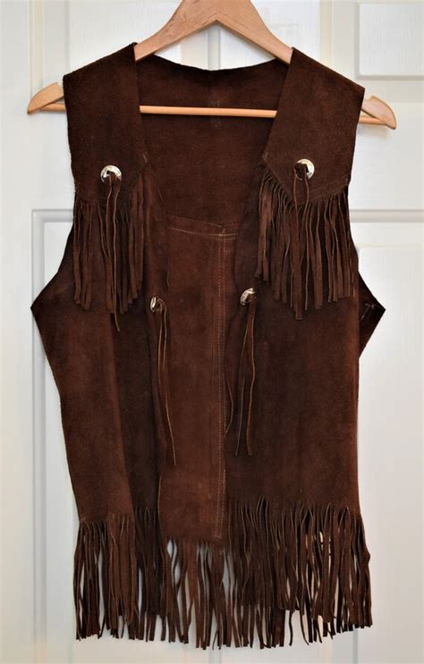 S Suede Fringe Vest S Rawhide Vest S Gem