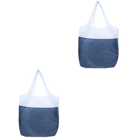 2 Pack Folding Shopping Bag Foldable Grocery Bags Tote Reusable Into