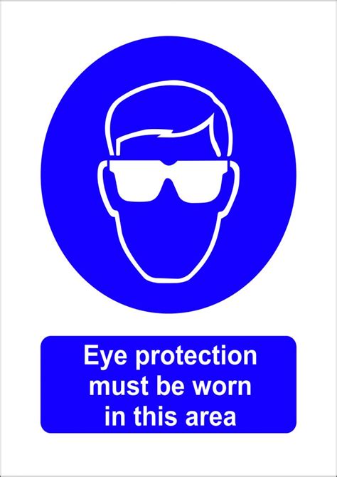 Eye Protection Must Be Worn In This Area Sign Hi Tech Signs And Engraving Ltd