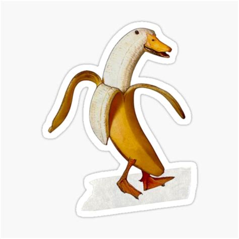 Banana Duck Ducking Awesome 2 Sticker For Sale By Aureliagise