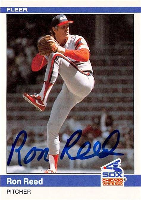 Ron Reed Autographed Baseball Card Chicago White Sox 1984 Fleer U96