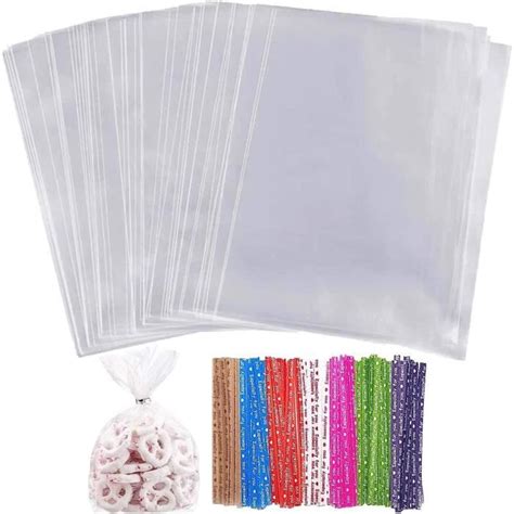 Pi Ces Sachets Transparents Bonbons Sachet Cellophane Sachets