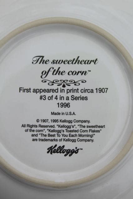 set of 1990s Kellogg's cereal bowls w/ vintage advertising slogans, ad art