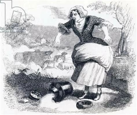 Print Of The Dairy Girl And The Milk Jar La Laitiere Et Le Pot Au Lait