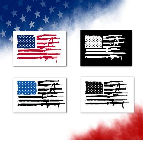 American Flag Rifle Decal American Flag Stickerrifle Decalcar Decalgun ...