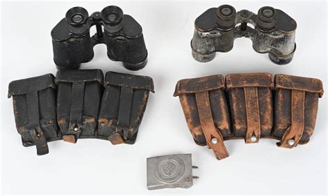 Wwii Nazi German Field Gear Lot Binoculars K98 Ww2 Auction