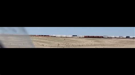 3 Second Clip Of Two Westbound BNSF Intermodal Trains Racing On